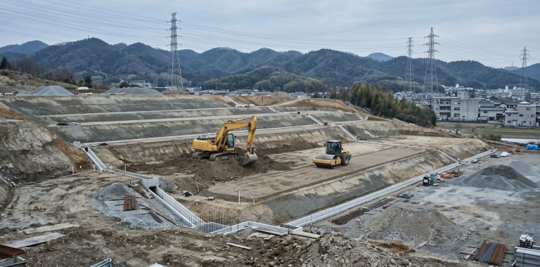 造成工事が進む中規模の用地